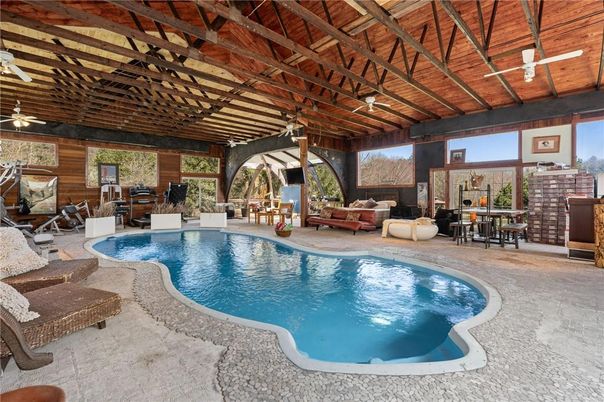 Interior, Pool, Wooden Beams, Wooden Ceilings