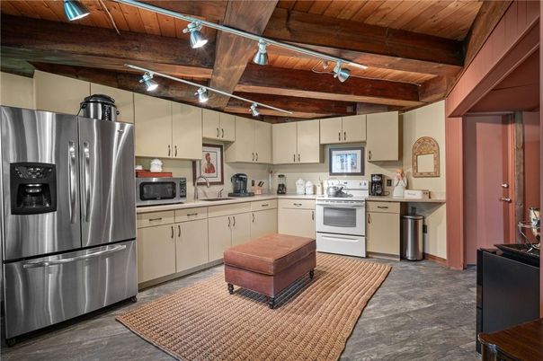 Interior, Kitchen, Stainless Steel Appliances, Wooden Beams, Wooden Ceilings