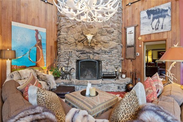 Fireplace, Interior, Living room, Stone Walls, Wooden Walls