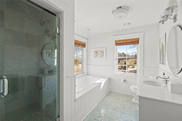 Bathroom, Dual Sink Vanities, Glass Shower, Interior