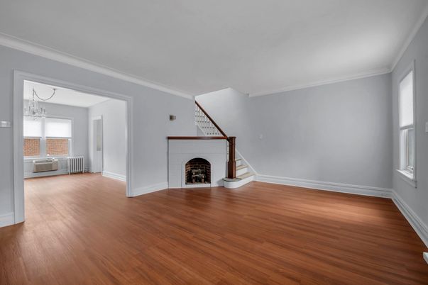 Empty room, Fireplace, Interior, Wood Texture Flooring