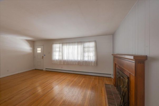 Empty room, Fireplace, Interior, Wood Texture Flooring