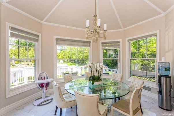 Chandelier, Dining room, Interior, Marble