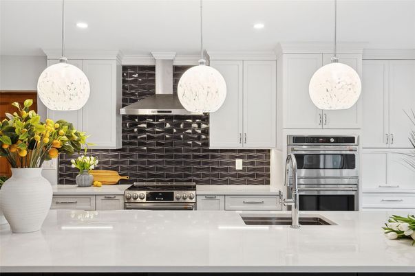 Interior, Kitchen, Pendant Lights, Recessed Lighting, Stainless Steel Appliances