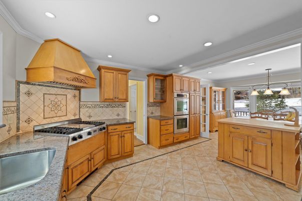Interior, Kitchen, Pendant Lights, Recessed Lighting, Stainless Steel Appliances