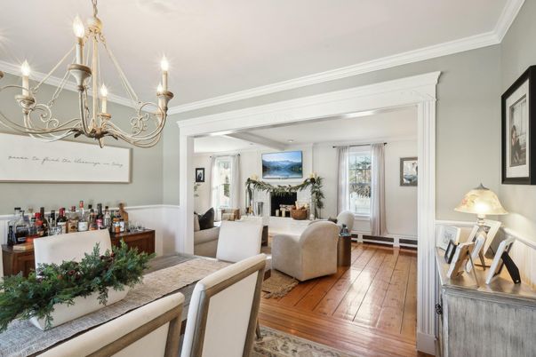 Chandelier, Fireplace, Interior, Living room, Wood Texture Flooring