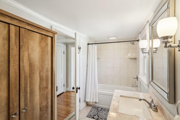 Bathroom, Interior, Wood Texture Flooring