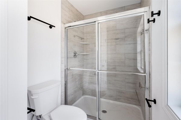 Bathroom, Glass Shower, Interior, Marble Walls