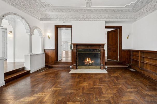Empty room, Fireplace, Interior, Wood Texture Flooring