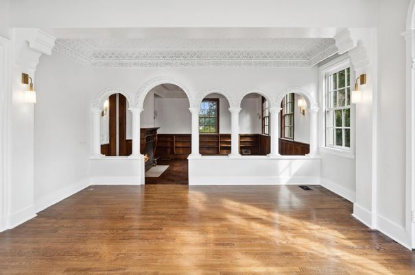 Fireplace, Interior, Wood Texture Flooring