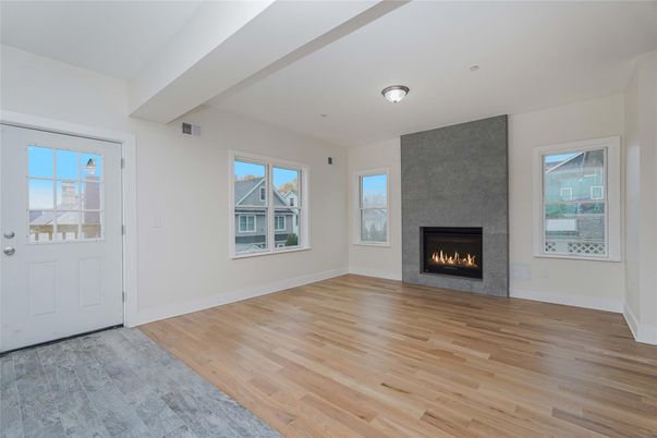 Empty room, Fireplace, Interior, Wood Texture Flooring