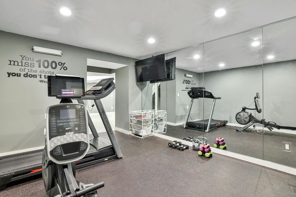 Fitness Equipment, Interior, Recessed Lighting