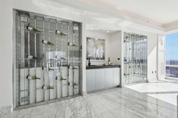 Interior, Marble, Recessed Lighting, Wine Storage