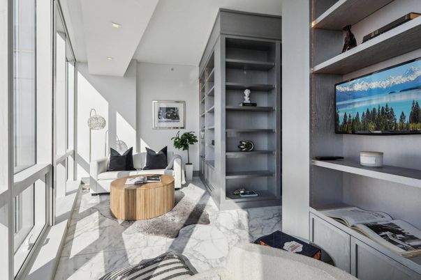 Interior, Living room, Marble, Recessed Lighting