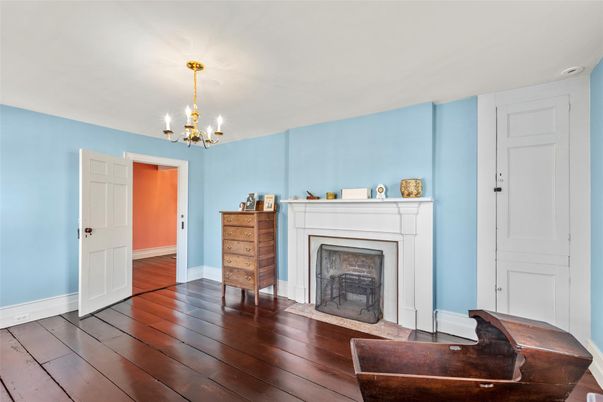Chandelier, Fireplace, Interior, Wood Texture Flooring