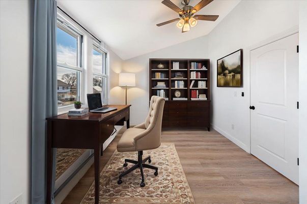 Home Office, Interior, Wood Texture Flooring