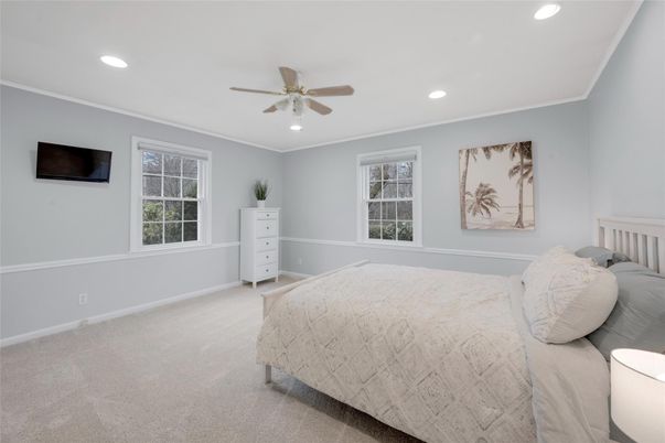 Bedroom, Interior, Recessed Lighting