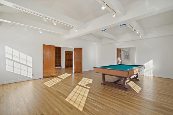 Billiard Table, Game Room, Interior, Wood Texture Flooring