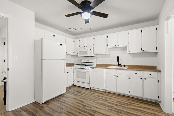 Interior, Kitchen, Wood Texture Flooring