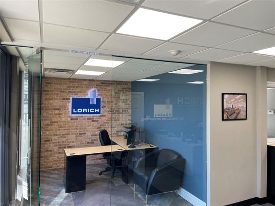 Home Office, Interior, Recessed Lighting, Stone Walls