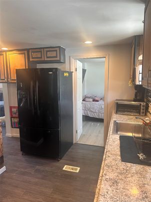 Bedroom, Interior, Kitchen, Recessed Lighting, Wood Texture Flooring