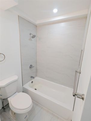 Bathroom, Glass Shower, Interior, Marble Walls, Recessed Lighting