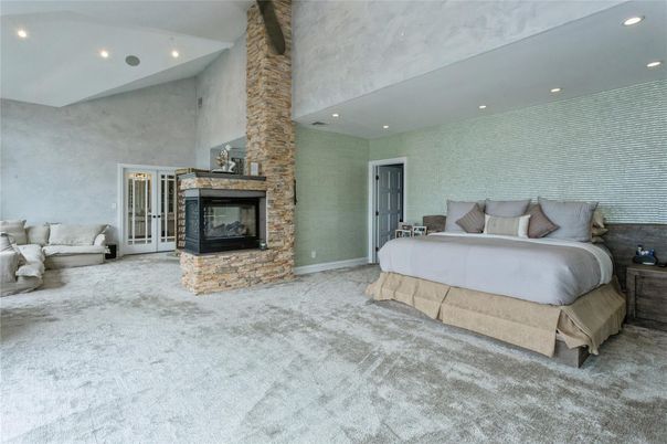 Bedroom, Fireplace, Interior, Recessed Lighting