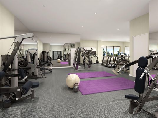 Fitness Equipment, Gym, Interior, Recessed Lighting