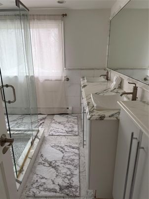 Bathroom, Glass Shower, Interior, Marble
