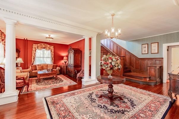 Chandelier, Interior, Living room, Wood Texture Flooring