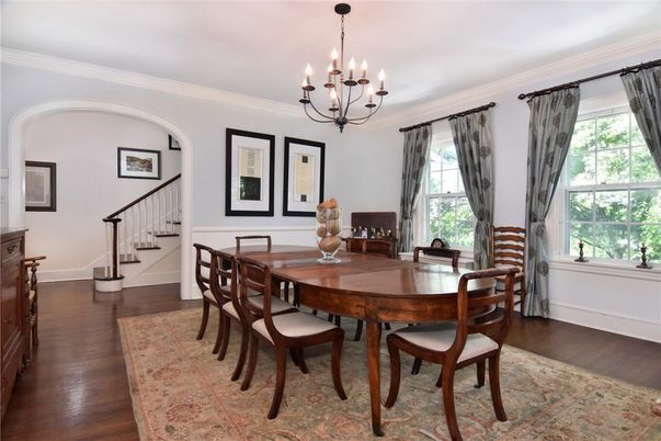 Chandelier, Dining room, Interior, Wood Texture Flooring