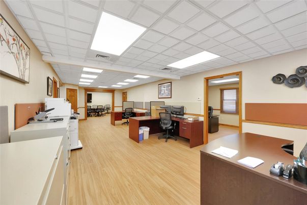 Home Office, Interior, Kitchen, Recessed Lighting, Wood Texture Flooring