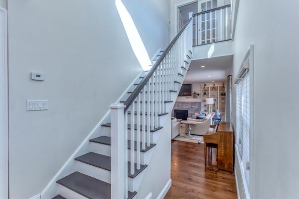 Fireplace, Interior, Piano, Recessed Lighting, Wood Texture Flooring