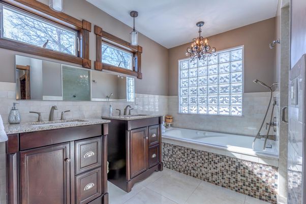 Bathroom, Chandelier, Dual Sink Vanities, Interior