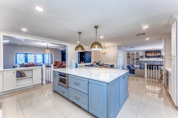 Dining room, Fireplace, Interior, Kitchen, Living room, Pendant Lights, Recessed Lighting, Stainless Steel Appliances