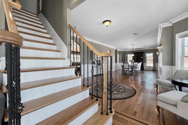 Chandelier, Dining room, Interior, Pendant Lights, Wood Texture Flooring