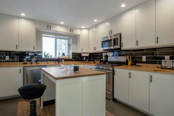 Interior, Kitchen, Recessed Lighting, Stainless Steel Appliances