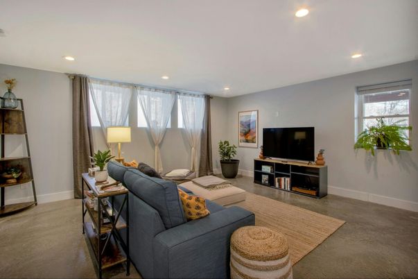 Interior, Living room, Recessed Lighting