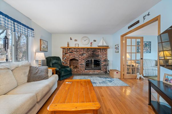 Fireplace, Interior, Living room, Wood Texture Flooring