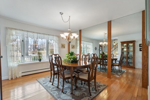 Chandelier, Dining room, Interior, Wood Texture Flooring