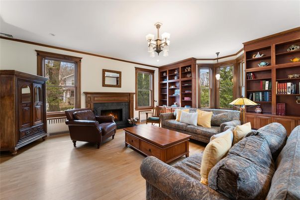 Chandelier, Fireplace, Interior, Living room, Wood Texture Flooring