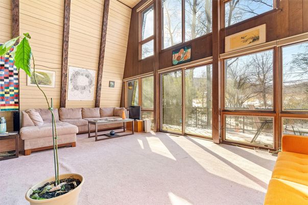 Interior, Living room, Sun Room, Wooden Walls