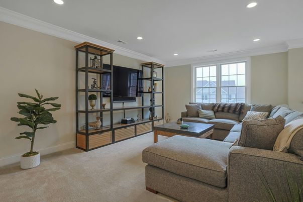 Interior, Living room, Recessed Lighting