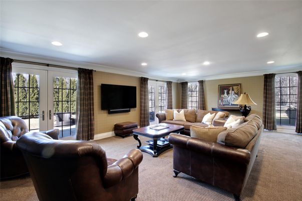 Interior, Living room, Recessed Lighting