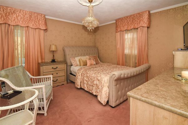 Bedroom, Chandelier, Interior