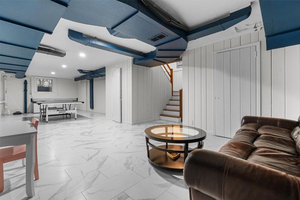 Billiard Table, Game Room, Interior, Living room, Marble, Recessed Lighting
