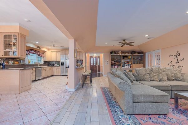 Interior, Kitchen, Living room, Recessed Lighting, Stainless Steel Appliances
