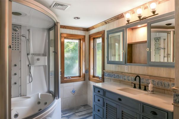 Bathroom, Interior, Wood Texture Flooring