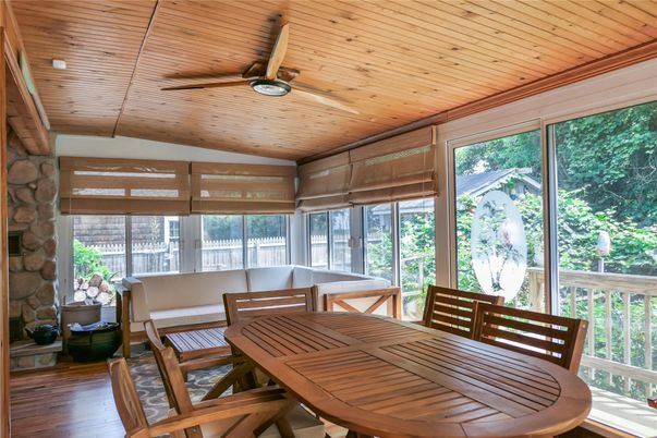 Dining room, Interior, Sun Room, Wooden Ceilings, Wood Texture Flooring