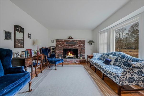 Fireplace, Home Office, Interior, Living room, Wood Texture Flooring
